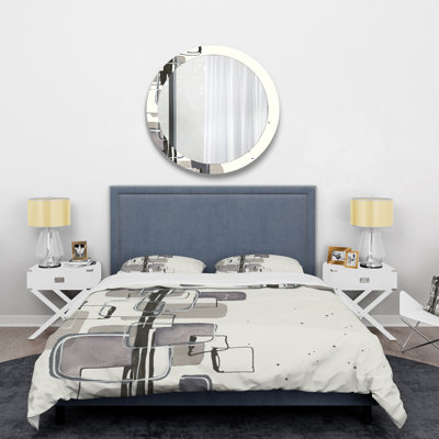 Glam Dancing forme IV - Ensemble de housse de couette moderne et contemporain - Microfibre de polyester