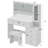 43" W Vanity Desk with Mirror & 11 Lights,Modern Makeup Desk with 5 Drawers & Cushioned Stool,3 Lighting Modes Brightness Adjustable,Power Outlet,Dressing Room Table-1918559190