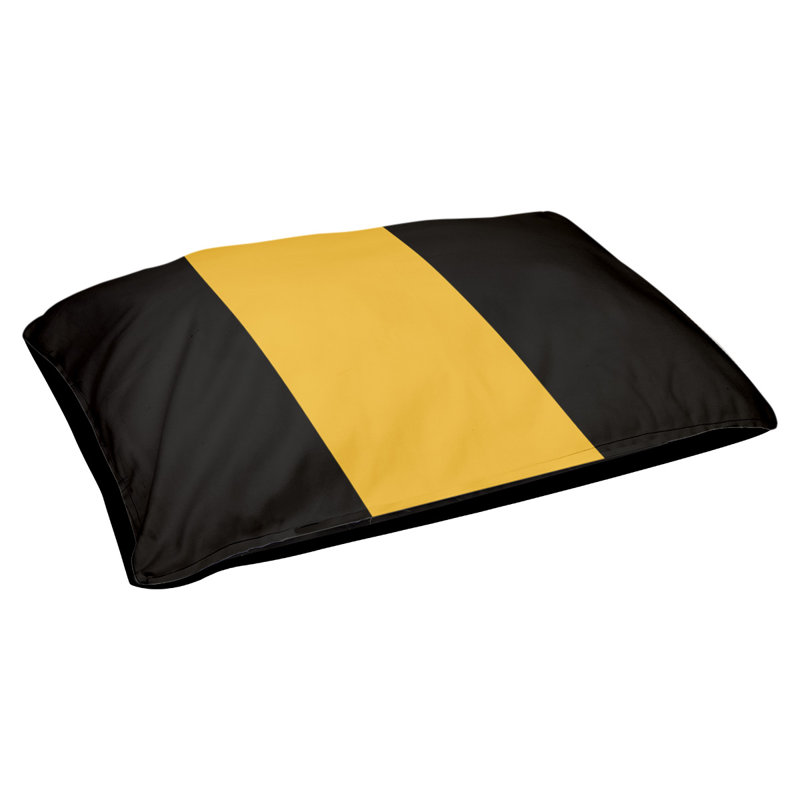 Coussin Oakland, Très grand (l 50 po x P 40 po x H 7 po), Noir / doré / noir