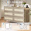 Commode 6 tiroirs en rotin