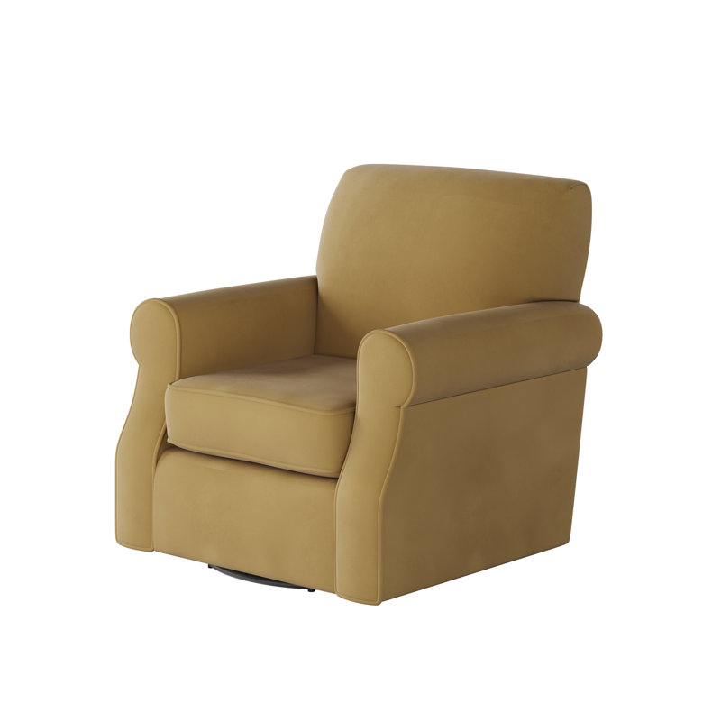 Fauteuil pivotant en polyester Silverlock, Mélange de polyester récolte dorée