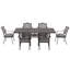 Ensemble repas pour 6 personnes avec table rectangulaire Ambrozie, coussins inclus