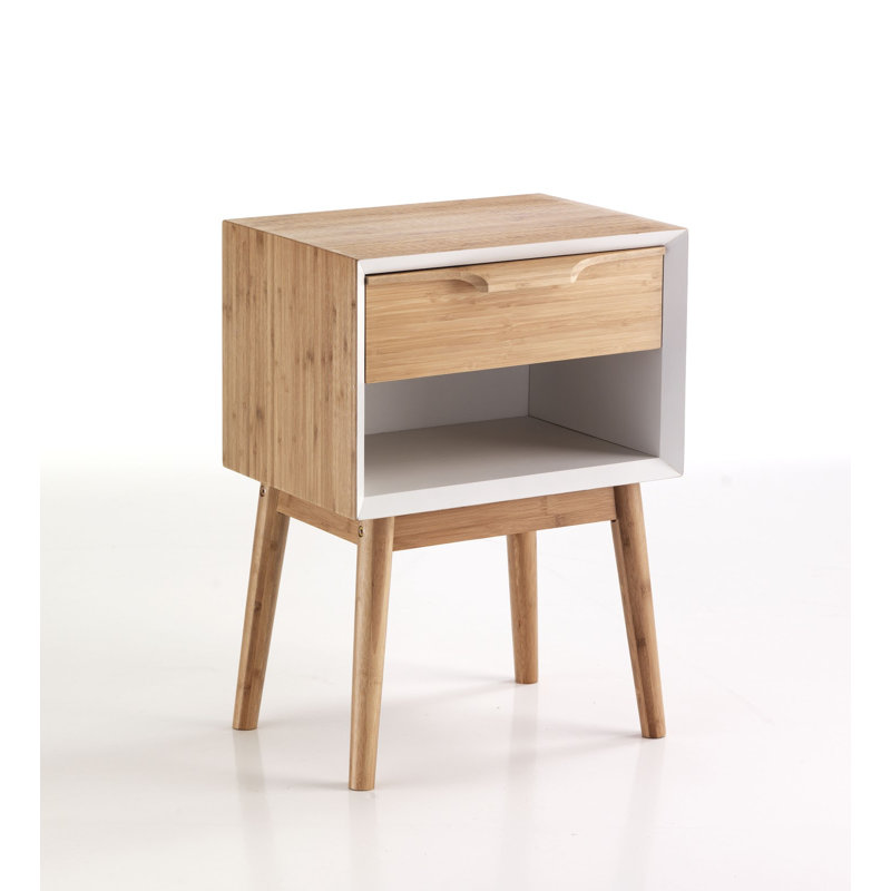 Kayden 42cm W Solid Wood Bedside Table
