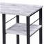 Bureau d'écriture rectangulaire blanc antique et noir à 2 tablettes-397040790