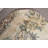 Vintage Oushak Turkish Rug in White for Entryway or Door Mat Decor - Small Round Design