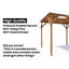 Dunster House Wooden Gazebo 2.5m x 2.5m Erin Half Height Solid Wall Half Louvre
