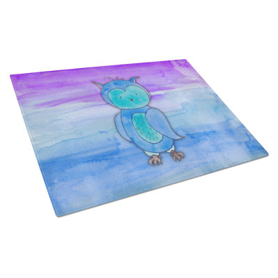 Planche à découper en verre trempé hibou en verre trempé caroline