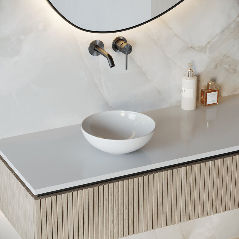 Lavabo vasque en céramique blanc