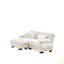 Canapé modulaire Cloud Couch pour le salon, canapé 2 places en chenille avec 2 coussins lombaires et 2 coussins décoratifs, canapé rembourré à large accoudoirs avec repose-pieds convertible, chenille-462573873