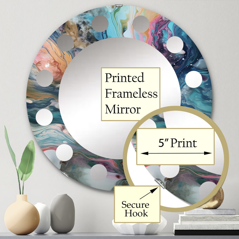 Miroir mural Zhandos, 24 po x 24 po