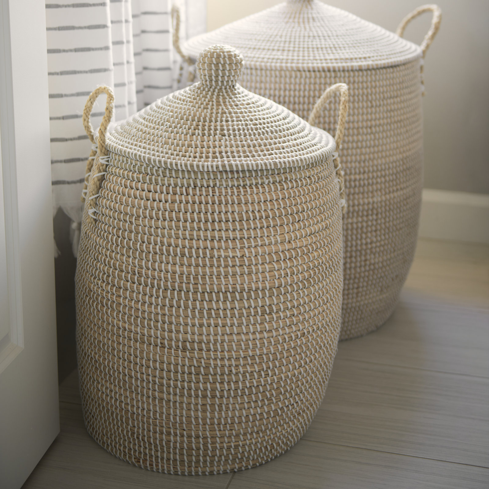 Cordia Handmade Seagrass Decorative Basket - Set of 2
