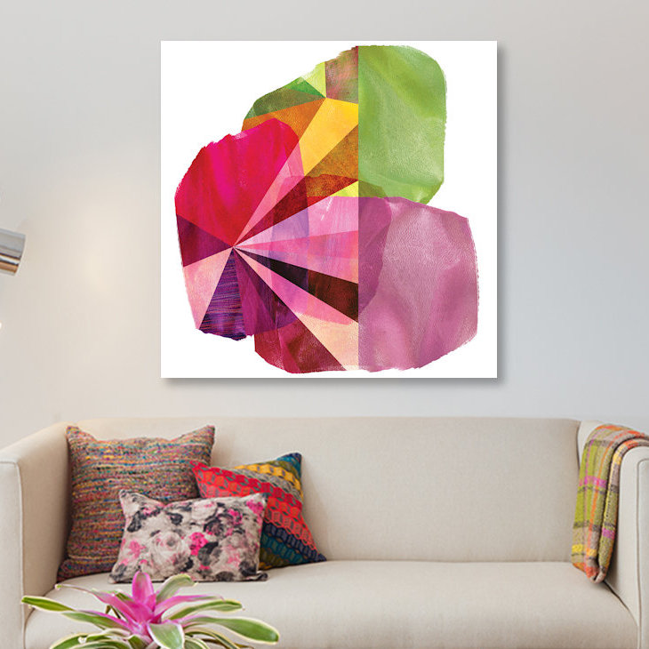 «Geo Mono Block I», impression sur toile, H 37 po x l 37 po x P 1,5 po, Toile tendue, Pas de tapis
