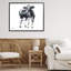 Vache laitière regardant giclée encadrée, design par Sara Baker-117385700-117385701