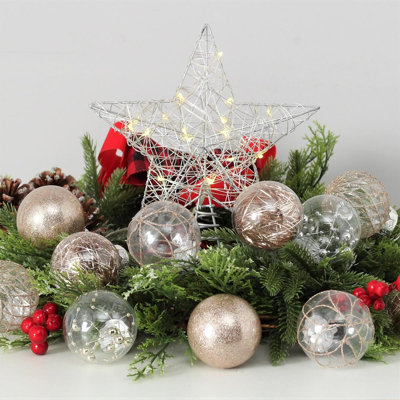 Clear Christmas Ball Ornaments, 30Ct 2.36" Shatterproof Xmas Ball Decorations Set Decorative Hanging Ornaments For Christmas Tree Home Office Decor Gi