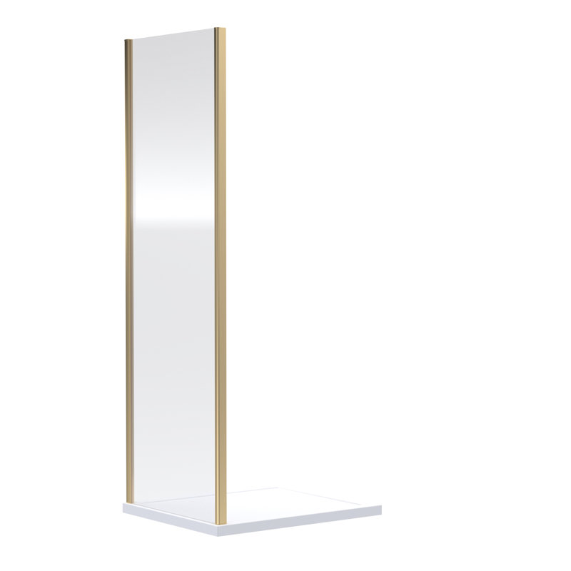 Rene 1900 x 1000mm Side Panel, Brushed Brass