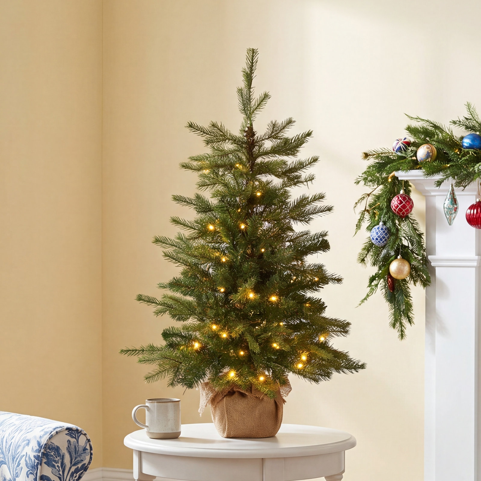Nordic 3' Pre-Lit Spruce Christmas Tree
