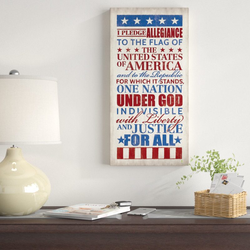 « nantissement of allegiance », art textuel sur toile tendue