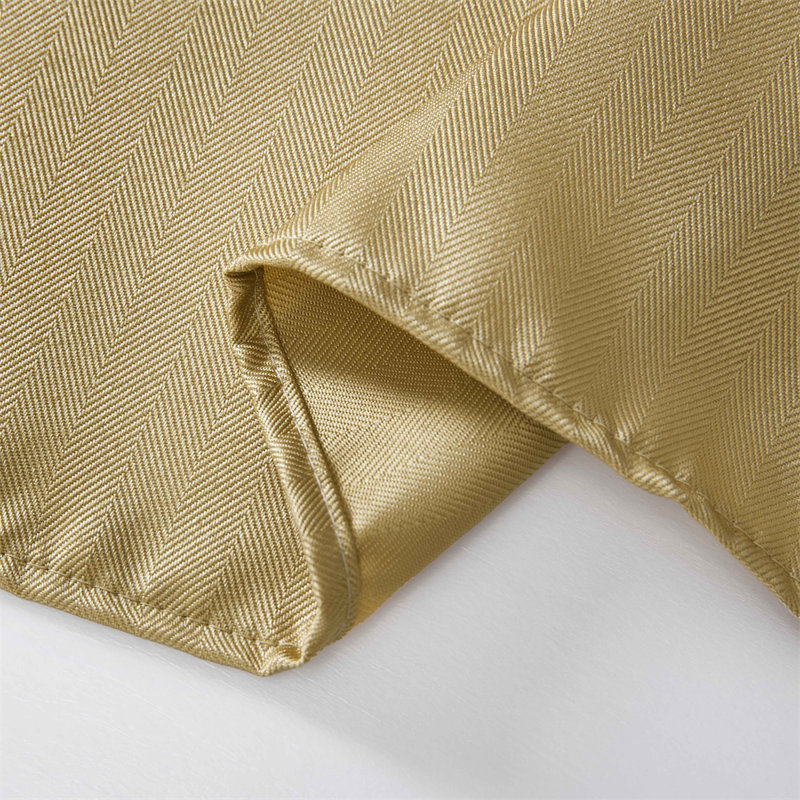 Lincoln Stripe Fabric Tablecloth, 144" Rectangle, Gold