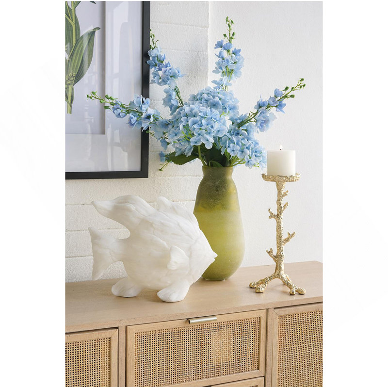 Vase en verre D6.5x12.5 ", vert
