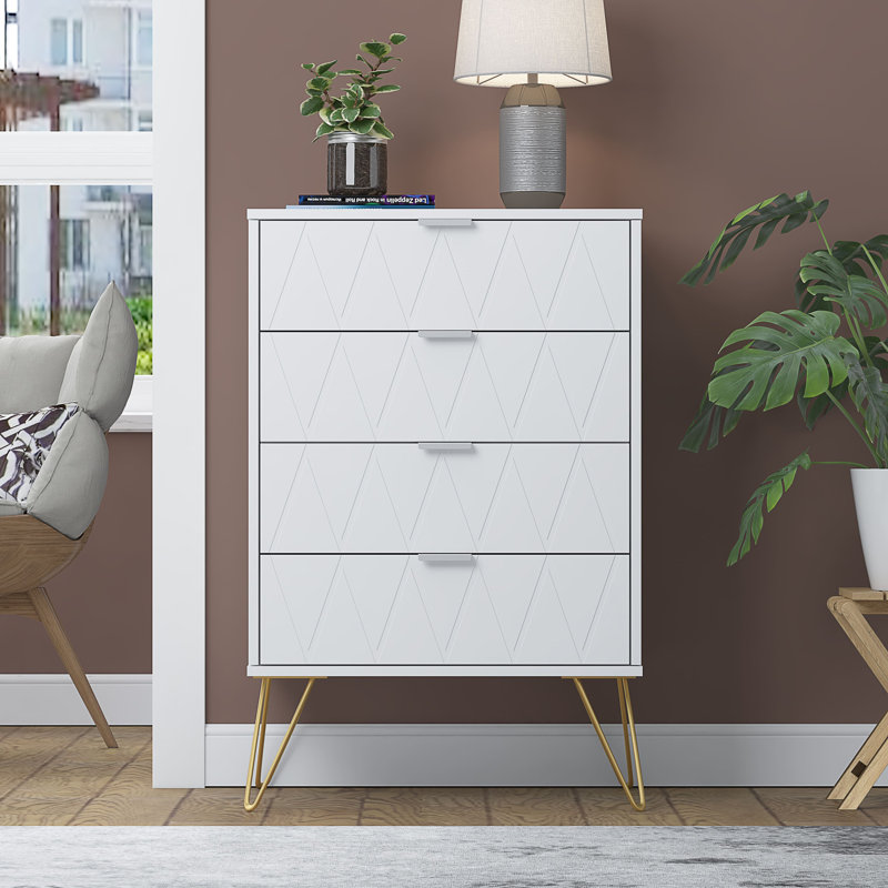 Zakkery 60cm W 4 - Drawer Chest of Drawers