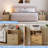 Fluted Nightstand with Charging Station, 1-3 Drawers for Bedroom & Living Room-1698430174