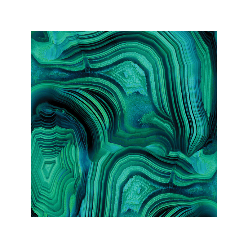Malachite In Green And Blue by Danielle Carson - Painting on Canvas, 93.98 cm H x 93.98 cm W x 3.175 cm D, No Frame