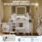 Corner Makeup Vanity Desk, Modern Vanity Desk with HD Triple Mirror, Corner Vanitys with Clear Glass Top, Fluted Makeup VanityDesk-58755418