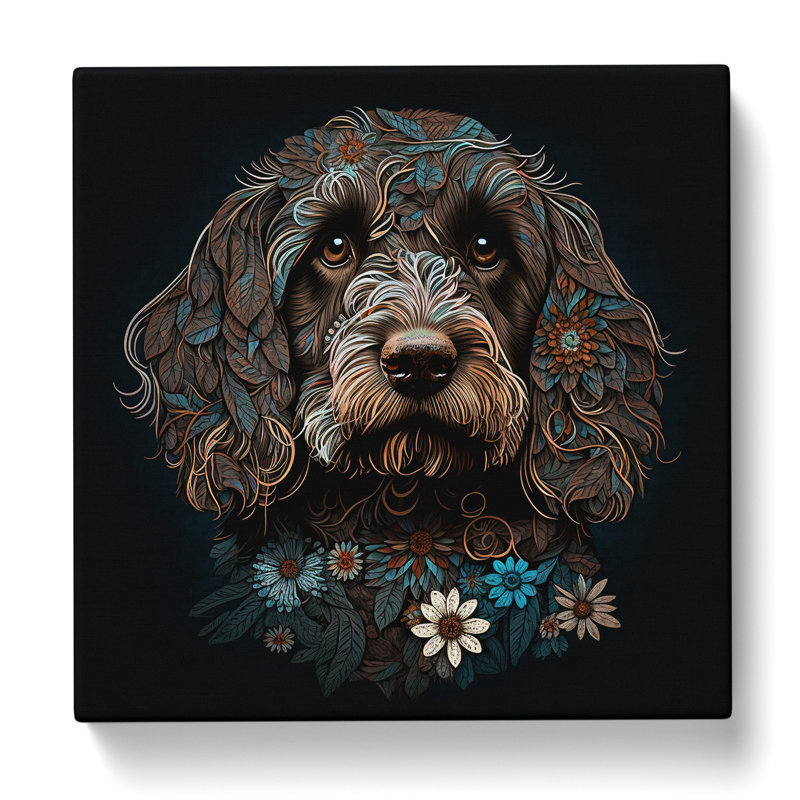 Cockapoo Paisley Art - Wrapped Canvas