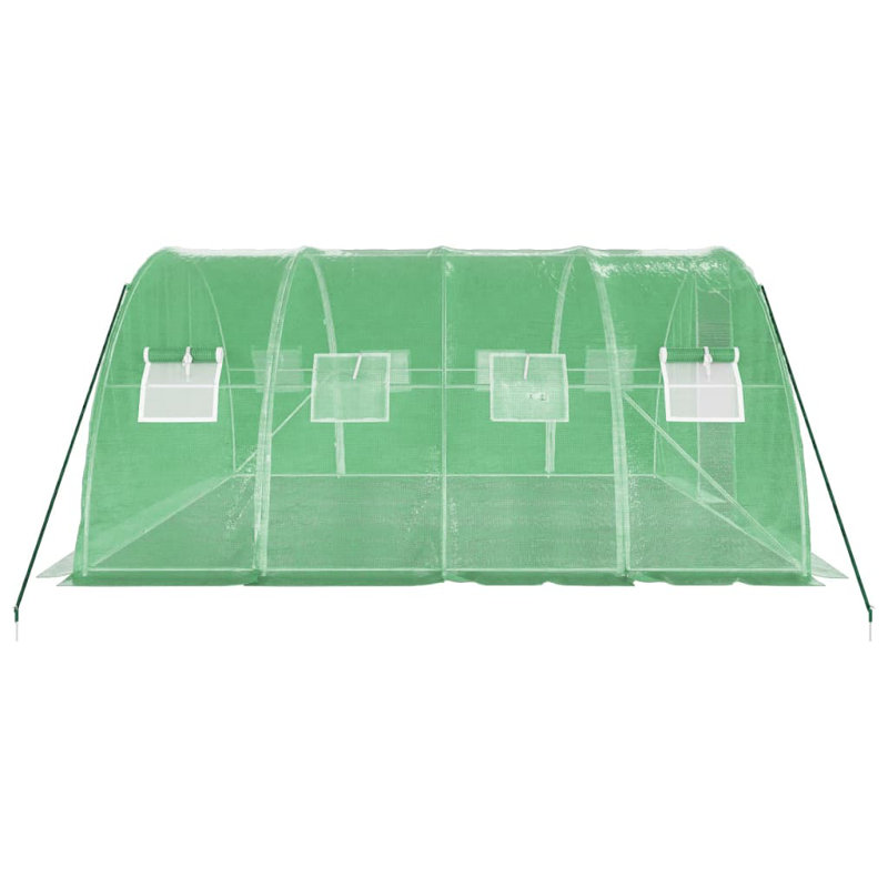 Bristyn Hobby Greenhouse, 200cm H x 400cm W x 400cm D, Green