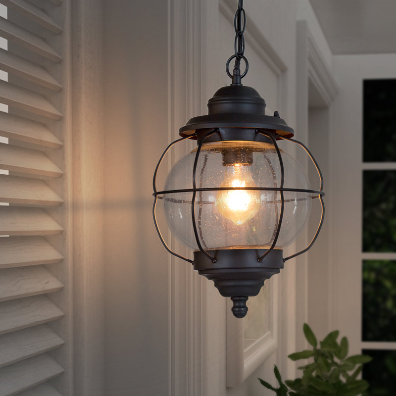 Luminaire suspendu d’extérieur à 1 ampoule h 13,38 po black Branton