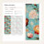 Papier peint floral rétro avec motif floral bleu sarcelle et orange, coquelicots et papillons