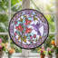 Panneau de vitrail à motif floral Colibri ， H 12 po-1070912326