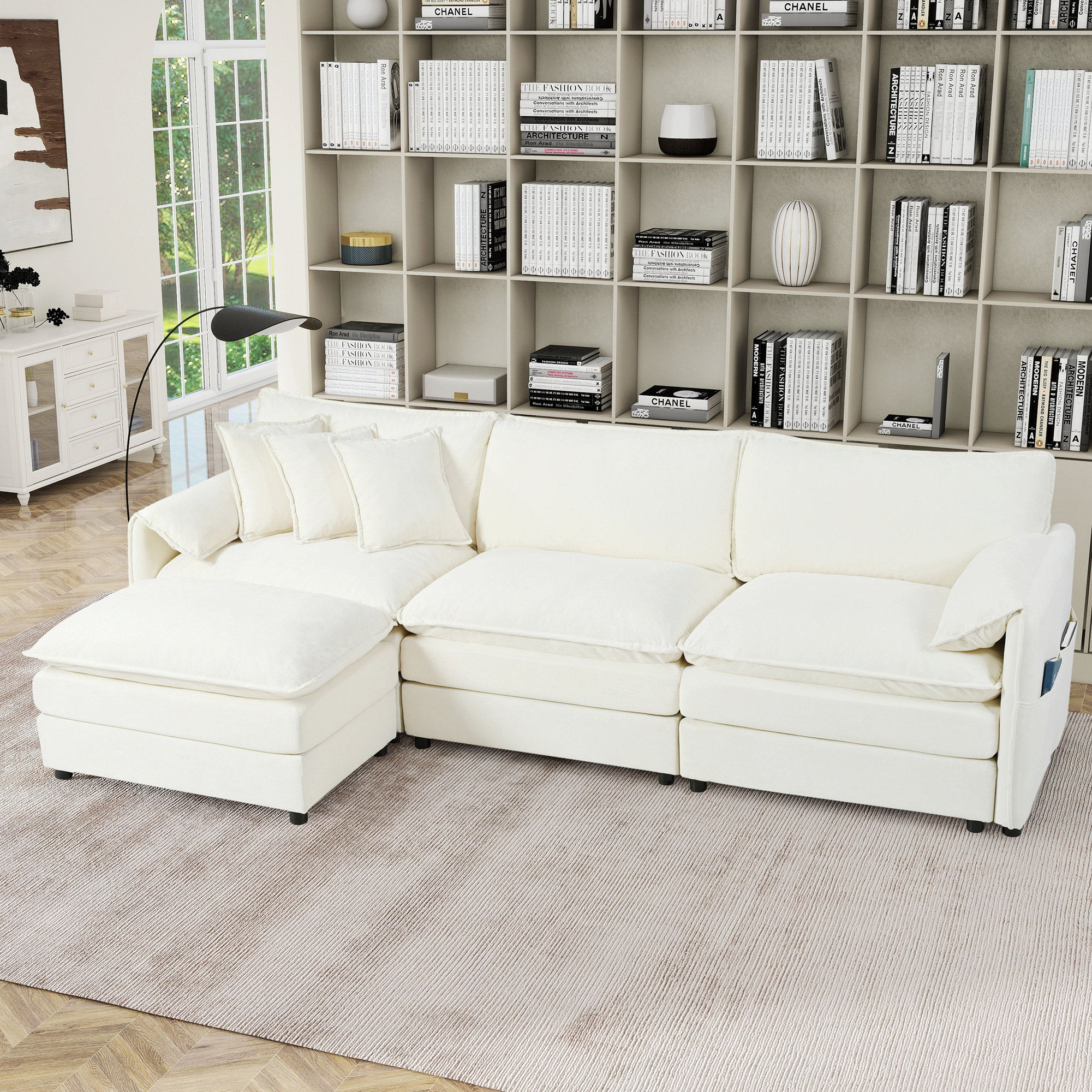 Latitude Run® Modular Sectional Sofa With Movable Ottoman - Wayfair Canada