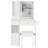 29.2" Small Size Left Drawer Desktop Vanity Table With Cushioned Stool,2 AC Outlets And 2 USB Ports Power Station,Hair Dryer Bracket,Brightness Adjustment-1731689881