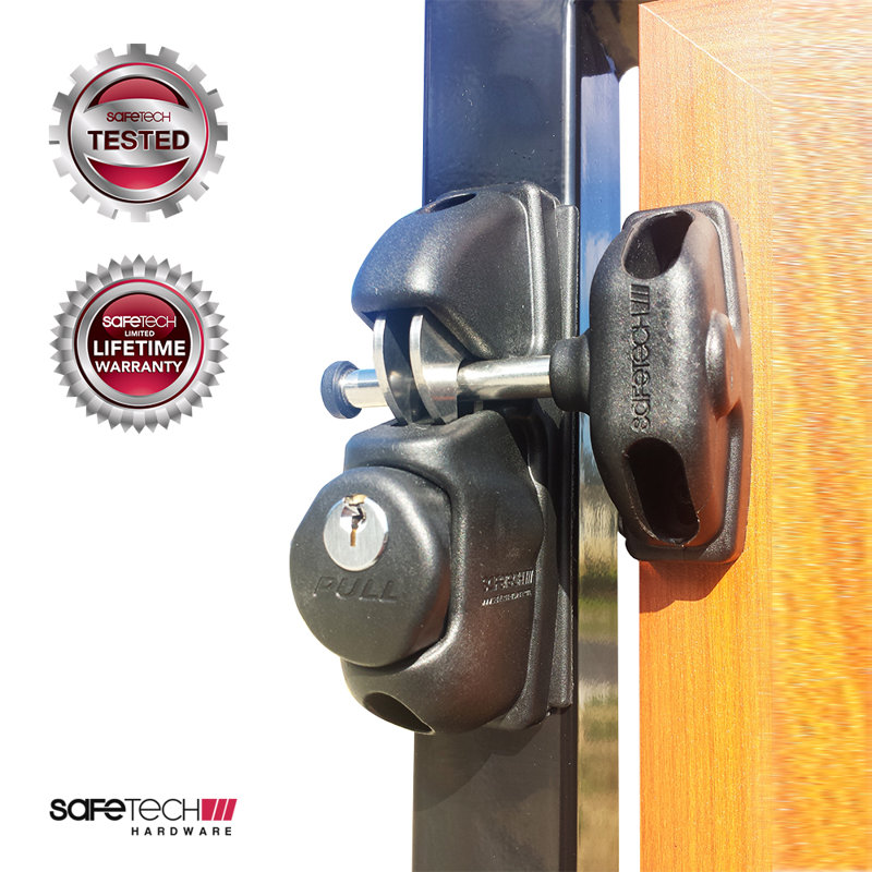 Safetech Hardware Black Gate Latch