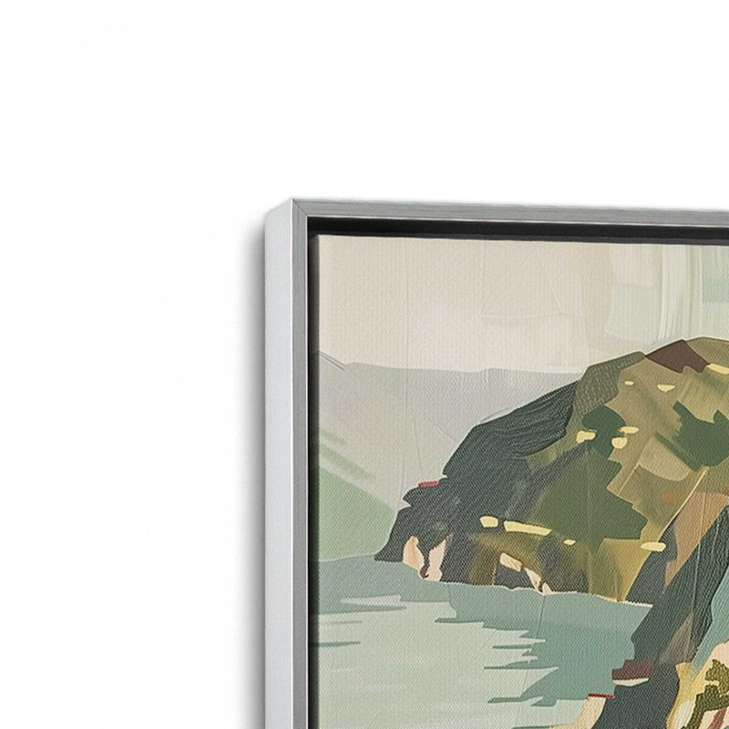 Charme Amalfi Hillside I, H 25 po x l 36 po, Cadre flottant, Chrome poli