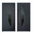 VDomDoors Deux 36 in. x 80 in. Black Steel and Aluminum Front Entry Door-95265378