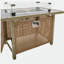 Foyer de table 43 po au gaz propane, foyer rectangulaire en osier à tissage ouvert de 60 000 BTU avec pare-brise en verre, convient au patio extérieur, au balcon, au jardin et à la cour arrière-121083889