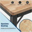 Établi ajustable 48 po pour garage, table d'atelier en bois d'hévéa avec patins en caoutchouc, poste de travail en bois franc, capacité de poids de plus de 2000 lb