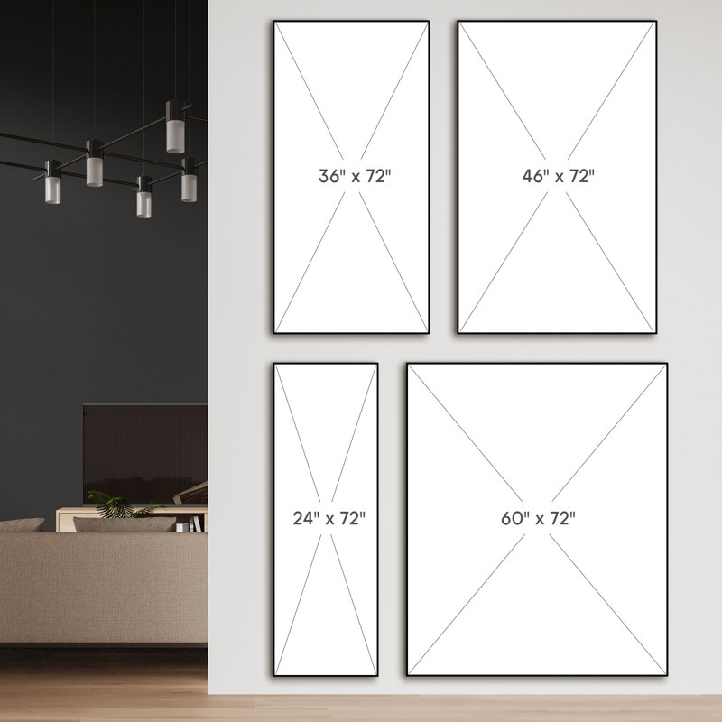 Très grand art mural imprimé sur toile - Moody Abstract Art, H 46 po x l 36 po