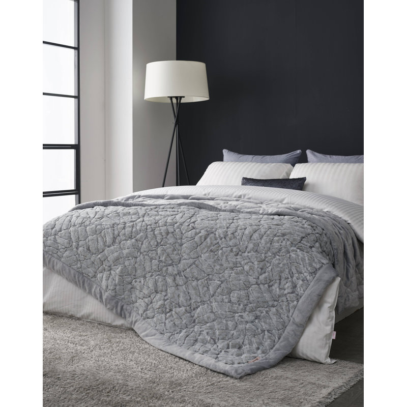 Couverture réversible Lux Luxury, Gris