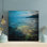 Eau de mer verte et ciel bleu foncé - 1 pièce, impression carrée sur toile tendue