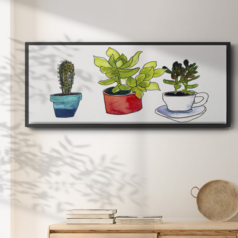 Vibrant Succulents II - toile encadrée, H 24 po x l 60 po