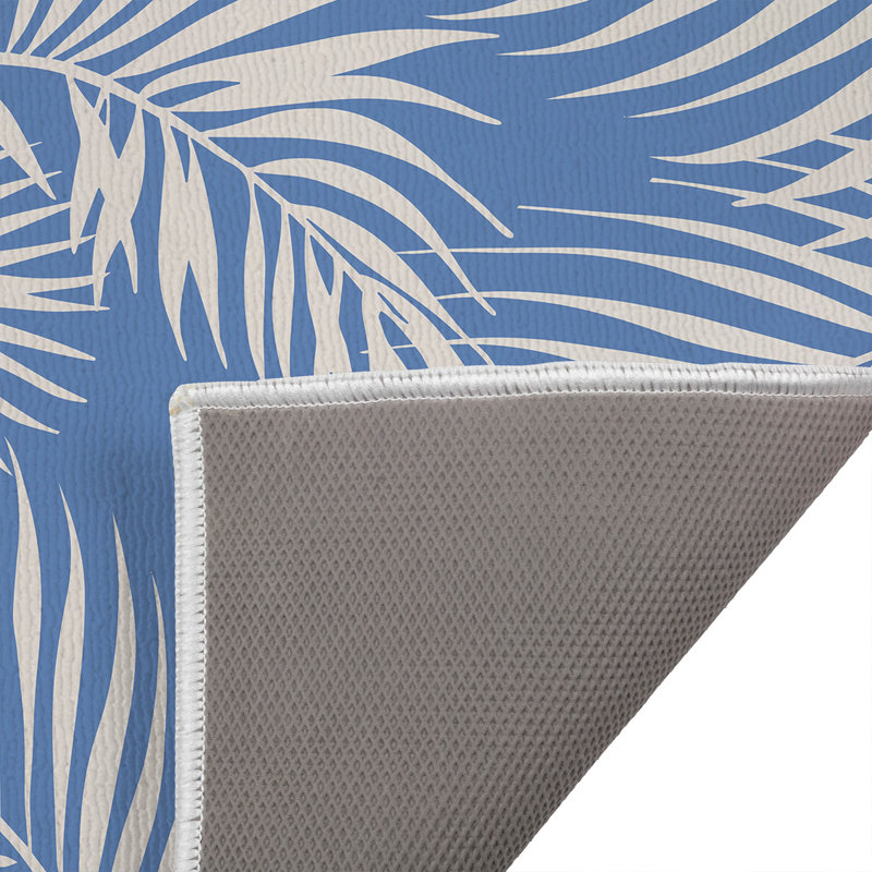 Paillasson Waving Palms, Bleu, L 21 po x L 34 po