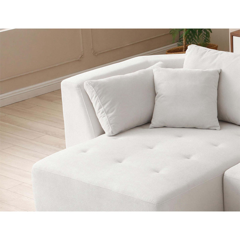 Canapé modulaire 2 pièces Galt, Accoudoir à gauche (vu de face), Revolution Performance Fabrics® beige