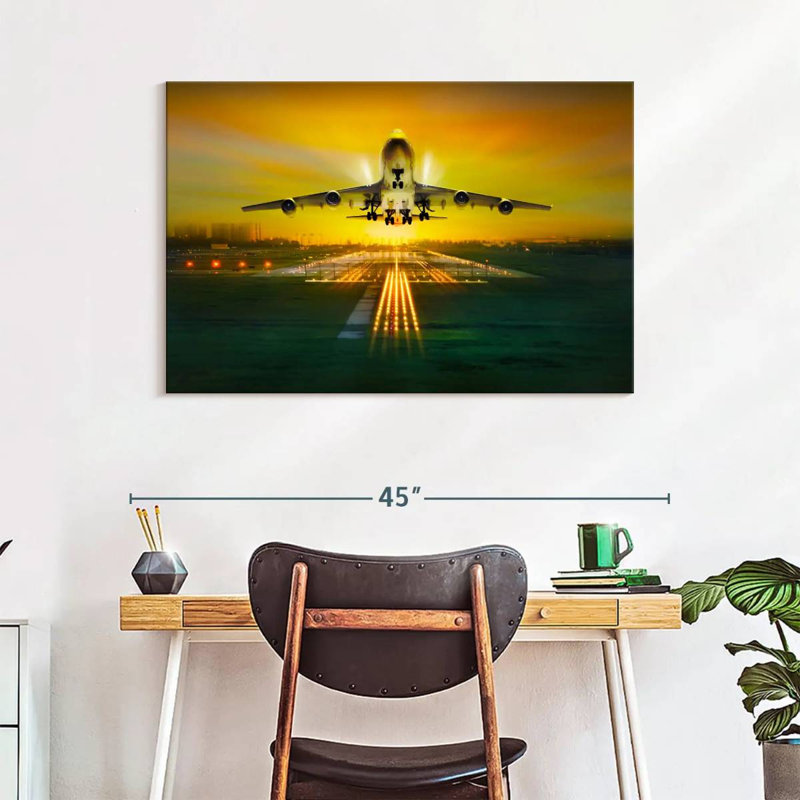 Impression sur toile, Commercial Airplanes, H 26 po x l 39 po x P 1,25 po