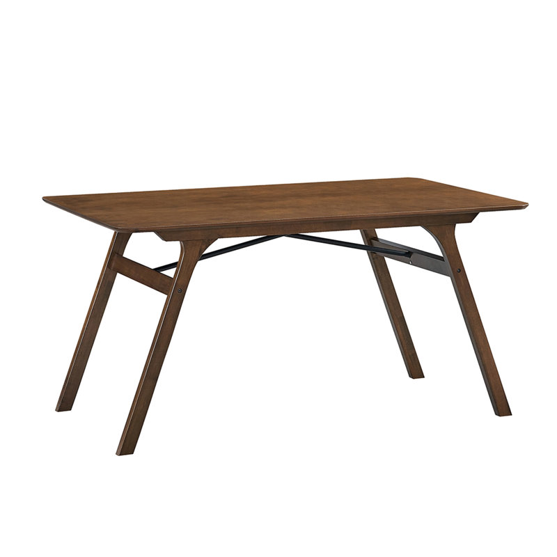 Rectangular Wooden Dining Table In Walnut Finish