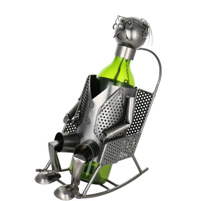 Tabletop Wine Bottle Rack in Silver