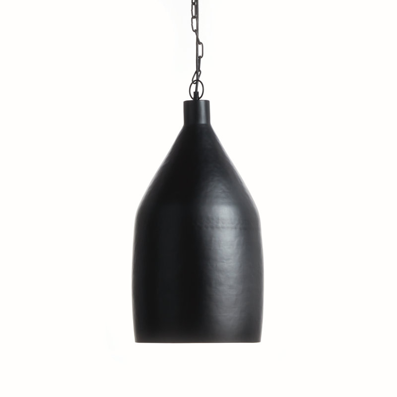 1 - Light Pendant, 25'' H X 12'' W X 12'' D , Matte Black