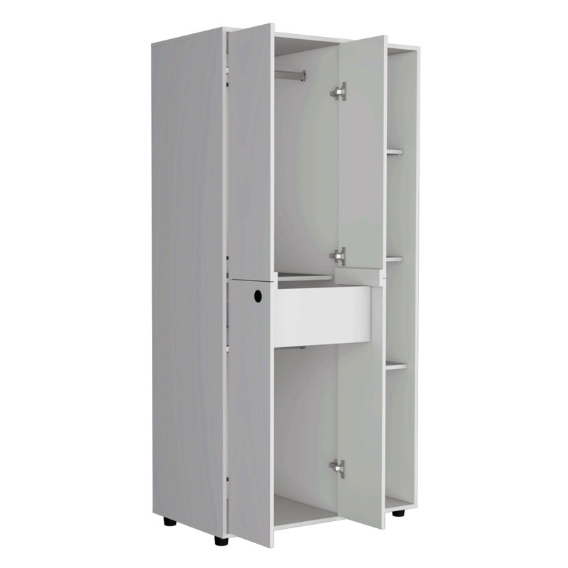 Armoire, espace de rangement pour la chambre à coucher, Blanc